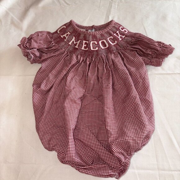 Baby Girl Smocked South Carolina Gamecocks USC Forever to Thee Bubble Size 3M - Picture 2 of 11